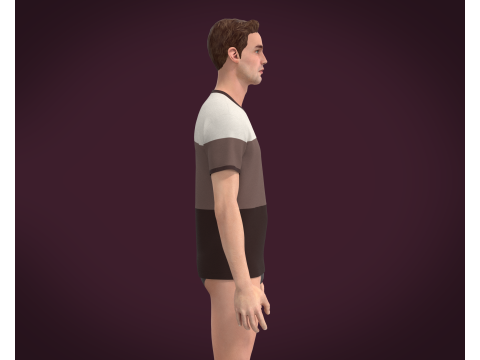 Men T-Shirt V2 Modello 3D
