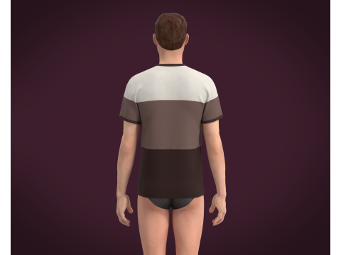 Men T-Shirt V2 Modello 3D