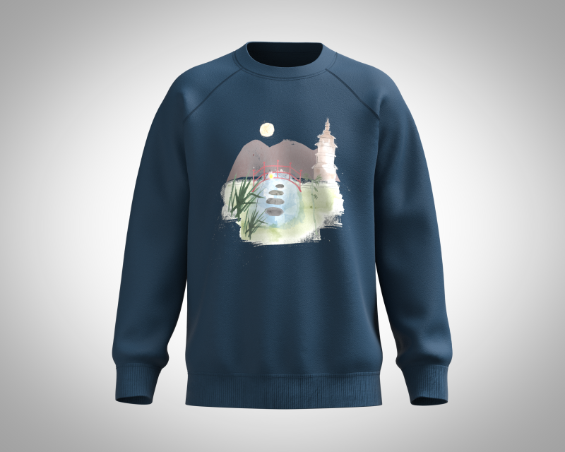 Men Sweatshirt - Watercolour Garden 3D Model .c4d .max .obj .3ds .fbx .stl .blend 