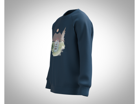 Men Sweatshirt - Watercolour Garden 3D Model