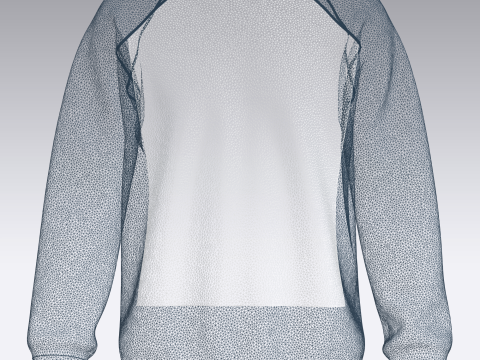 Men Sweatshirt - Watercolour Garden 3D Model
