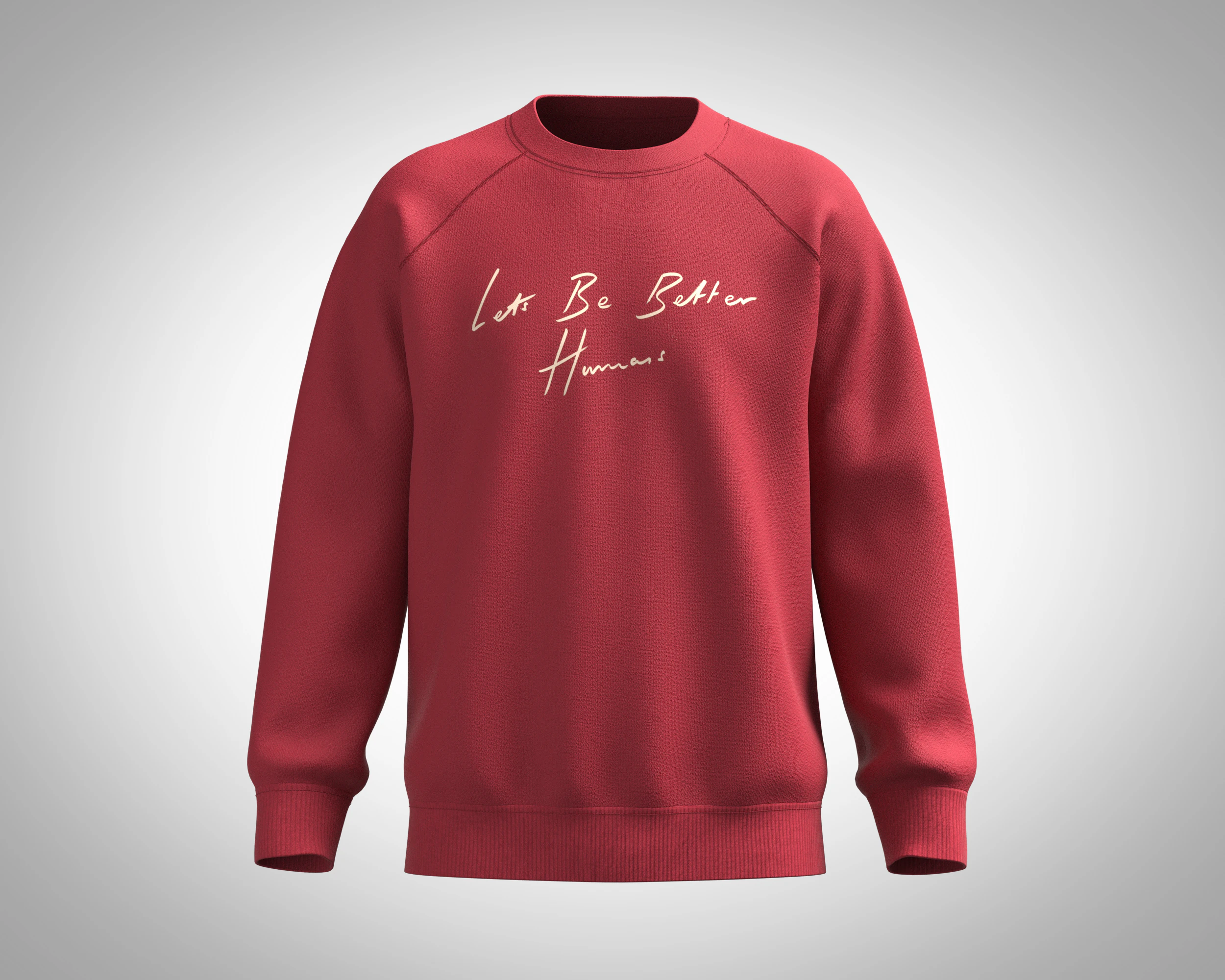 Men Sweatshirt - Script Slogan Lettering 3D Model .c4d .max .obj .3ds .fbx .stl .blend