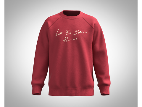 Men Sweatshirt - Script Slogan Lettering Modelo 3D
