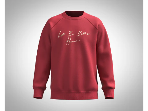 Мужская толстовка - надпись со слоганом 3D Модель