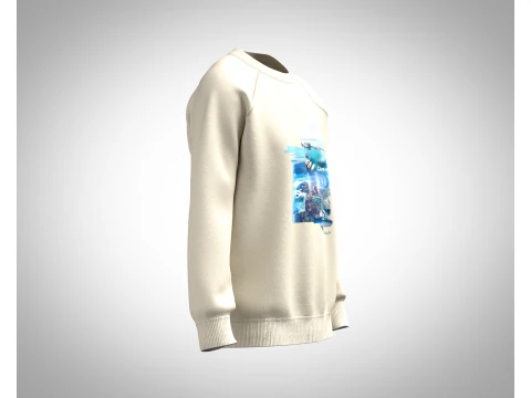 Men Sweatshirt - Photoprint 3D Model