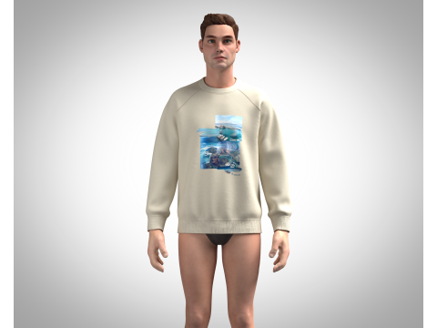 Men Sweatshirt - Photoprint Modello 3D