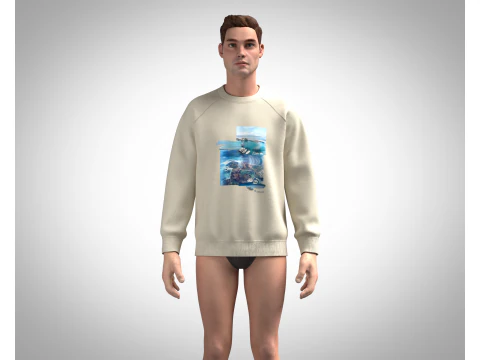 Men Sweatshirt - Photoprint 3D Model