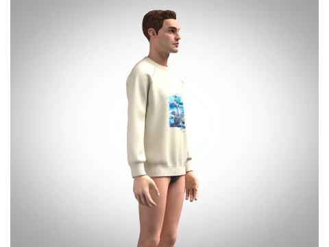 Men Sweatshirt - Photoprint 3D Model