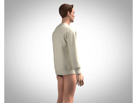 Men Sweatshirt - Photoprint 3D Model