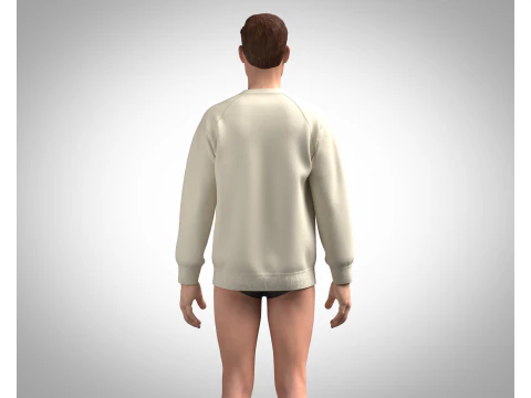 Men Sweatshirt - Photoprint 3D Model