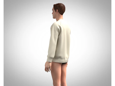 Men Sweatshirt - Photoprint 3D Model