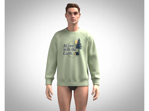 Men Sweatshirt - Outdoor Graphic 3D Model