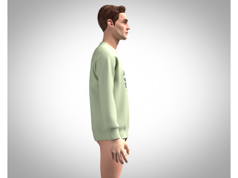 Men Sweatshirt - Outdoor Graphic Modello 3D