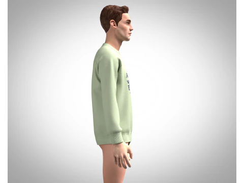 Men Sweatshirt - Outdoor Graphic 3D Model