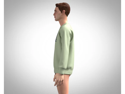 Men Sweatshirt - Outdoor Graphic 3D Model