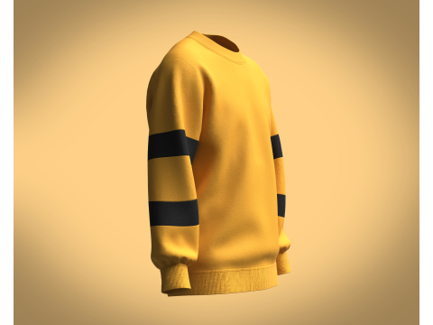 Men Yellow Sweatshirt V3 3D Model