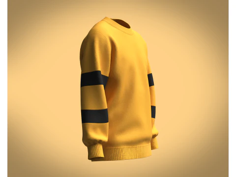Men Yellow Sweatshirt V3 3D Model