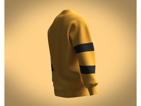 Men Yellow Sweatshirt V3 3D Model