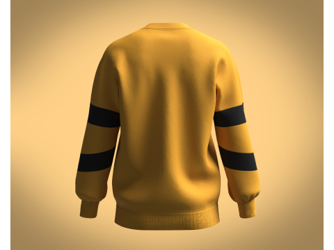 Men Yellow Sweatshirt V3 3D Model