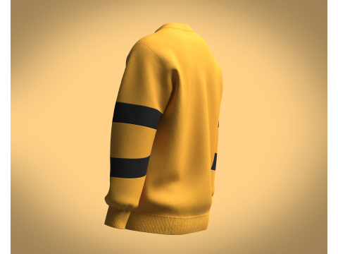 Men Yellow Sweatshirt V3 3D Model