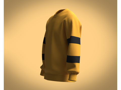 Men Yellow Sweatshirt V3 3D Model