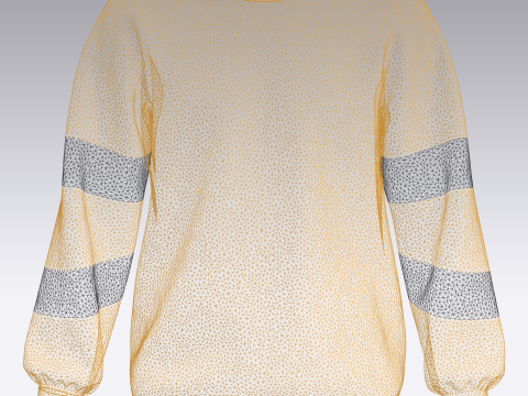 Men Yellow Sweatshirt V3 3D Model