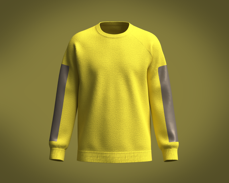 Men Yellow Sweatshirt V2 3Dモデル .c4d .max .obj .3ds .fbx .stl .blend 