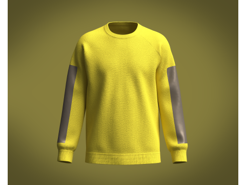 Men Yellow Sweatshirt V2 3D Model