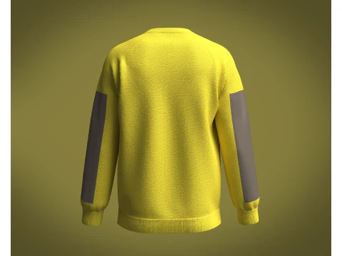 Men Yellow Sweatshirt V2 3D Model