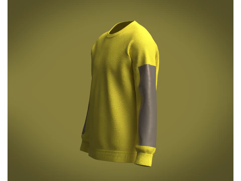 Men Yellow Sweatshirt V2 3D Model