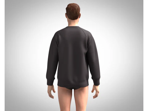 Men Ski Sweatshirt 3D Model