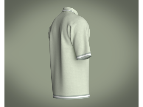 Men Tripping Coller Polo Model 3D