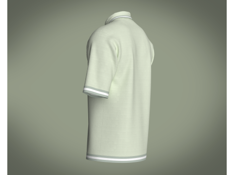 Men Tripping Coller Polo Model 3D