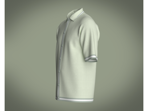 Men Tripping Coller Polo Model 3D