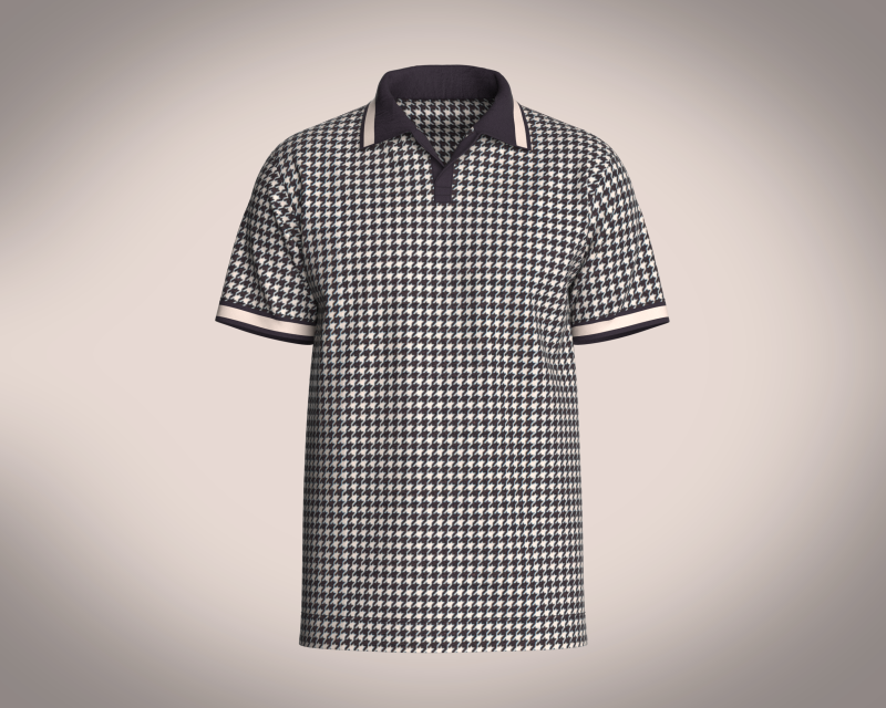 OPEN COLLAR POLO SHIRT 3D Model .c4d .max .obj .3ds .fbx .stl .blend 