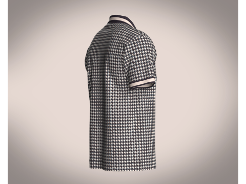OPEN COLLAR POLO SHIRT 3D Model
