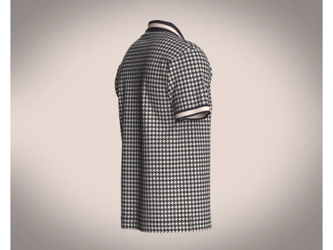 OPEN COLLAR POLO SHIRT 3D Model