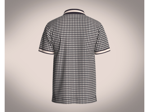 OPEN COLLAR POLO SHIRT 3D Model
