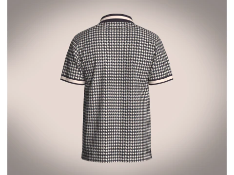 OPEN COLLAR POLO SHIRT 3D Model