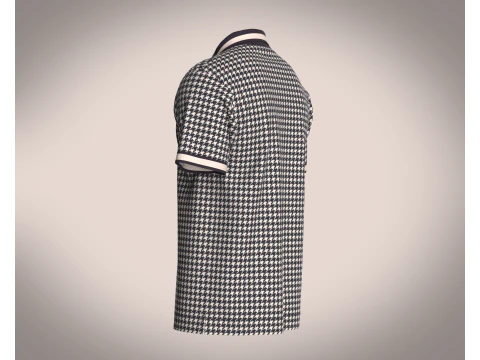 OPEN COLLAR POLO SHIRT 3D Model