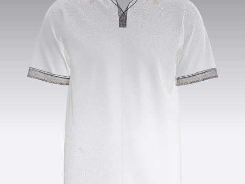 OPEN COLLAR POLO SHIRT 3D Model