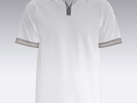 OPEN COLLAR POLO SHIRT 3D Model