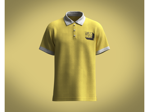 Polo Shirt - YEAH RIGHT Modelo 3D