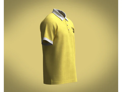 Polo Shirt - YEAH RIGHT 3D Model