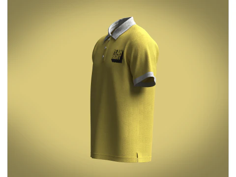 Polo Shirt - YEAH RIGHT 3D Model