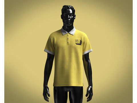 Polo Shirt - YEAH RIGHT 3D Model