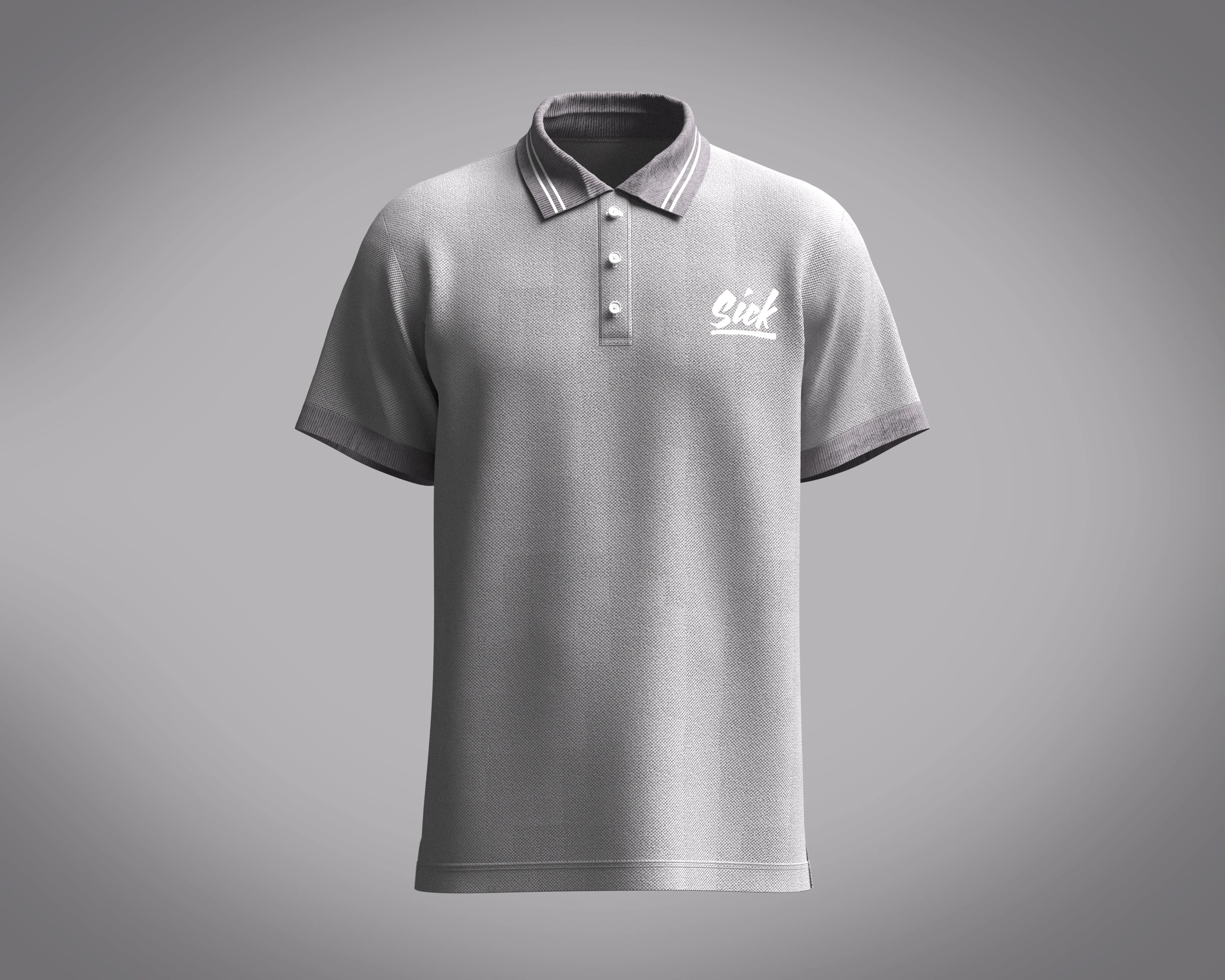 Polo Shirt - SICK 3D Model .c4d .max .obj .3ds .fbx .stl .blend