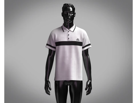 Camisa P&oacute;lo - OK COOL Modelo 3D