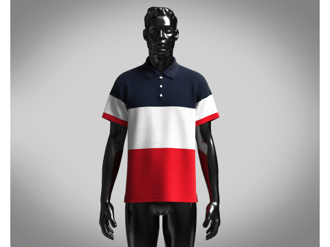 Polo Shirt - Contrast Color 3D Model