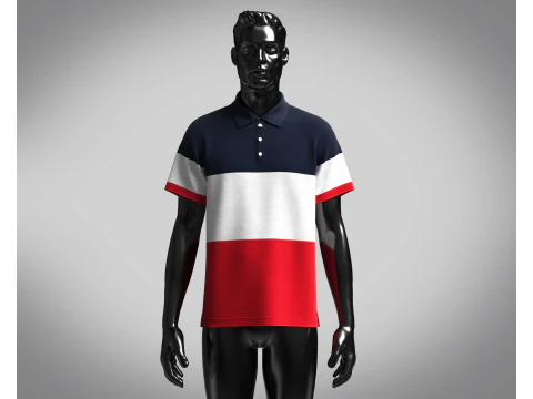 Polo Shirt - Contrast Color 3D Model
